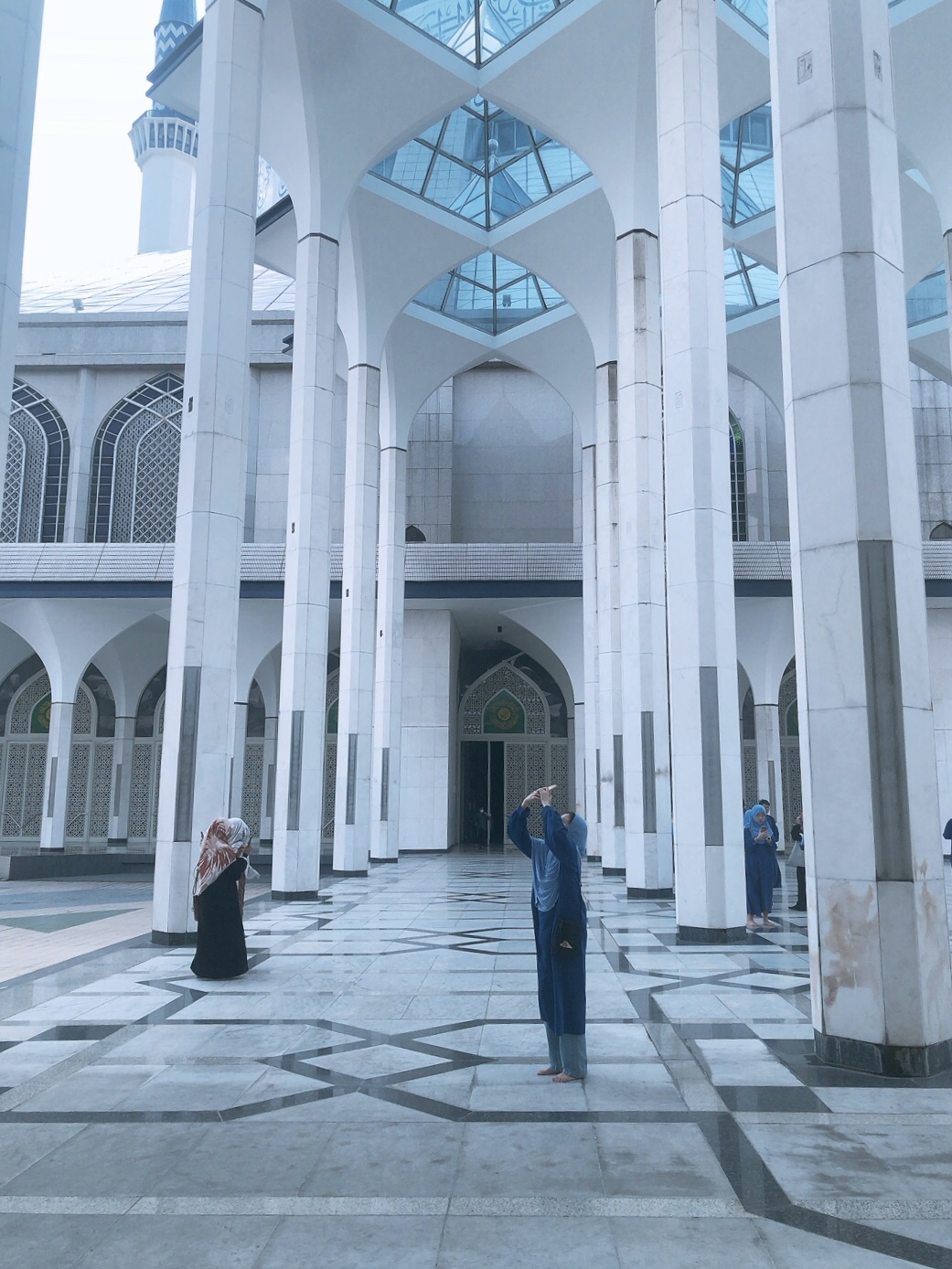 藍色清真寺 馬來西亞 藍色玻璃天窗
